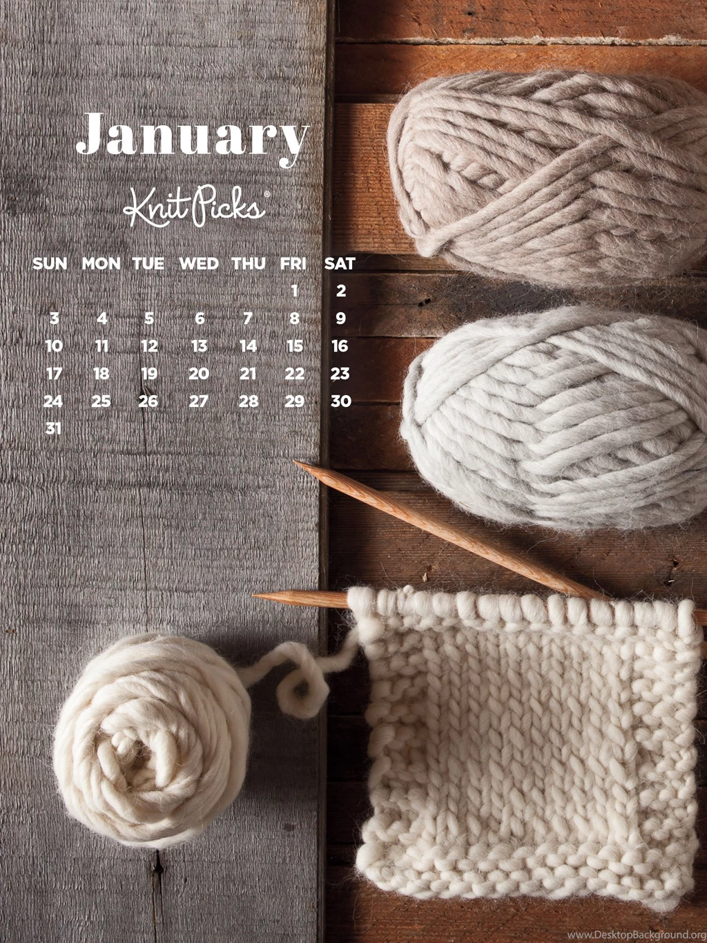 January 2016 Calendar KnitPicks Staff Knitting Blog