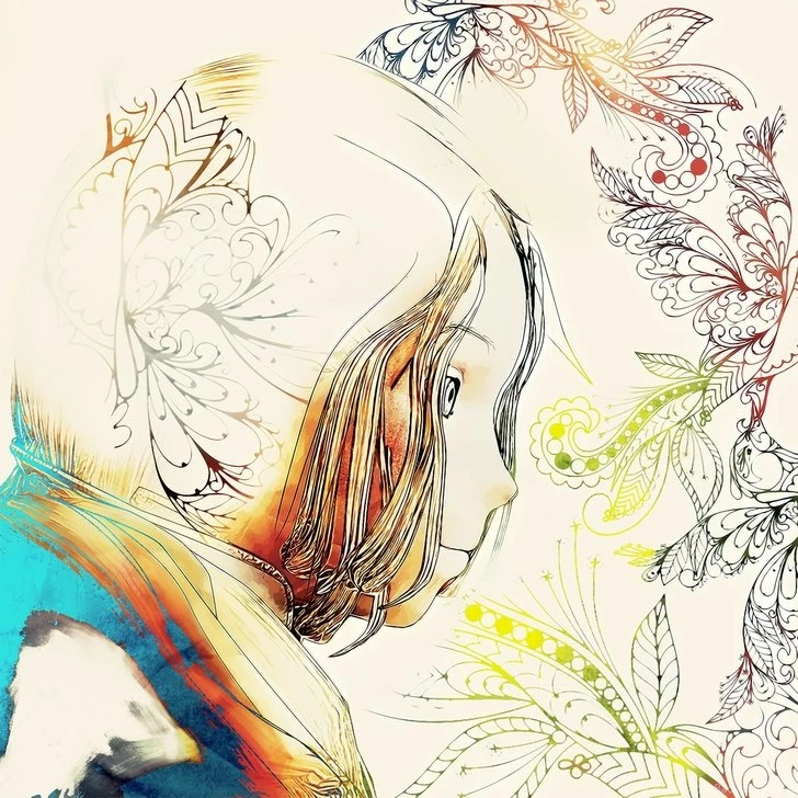 Women Illustrations Ipad Floral Tone Sphere 1280x1280 Wallpapers ...