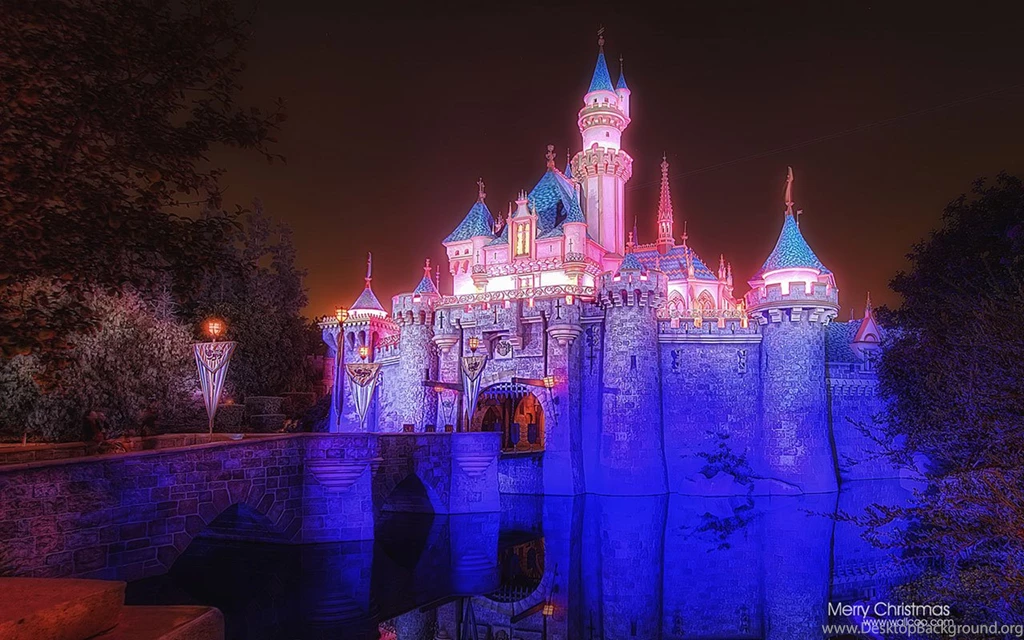 Disneyland Of The Sleeping Beauty Castle Night Des - Holiday ...