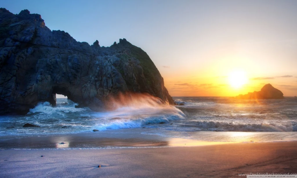 Big Sur Sunset HD Desktop Wallpapers : High Definition : Fullscreen ...