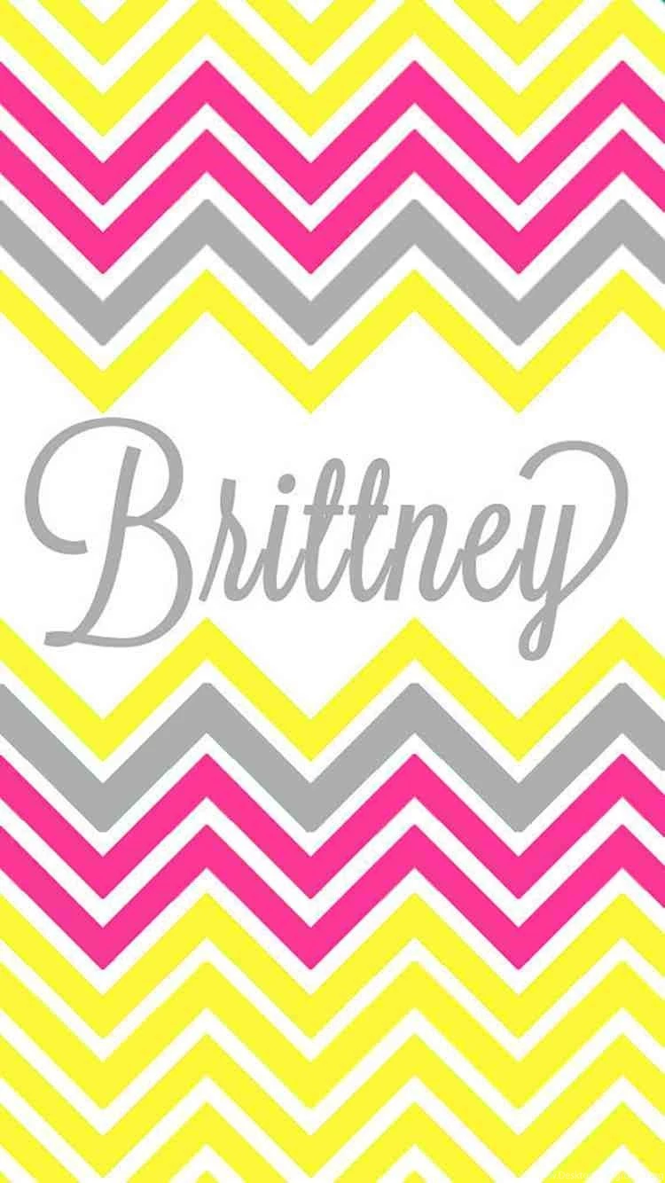 Monogram Chevron Colors iPhone 6 Wallpapers   Name, Yellow, Pink ...
