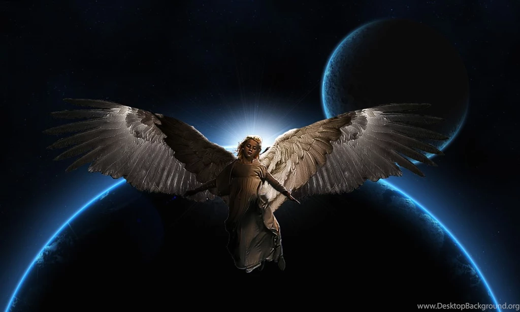 Free Wallpapers Angel In Front Of Earth 1280x768 Wallpapers