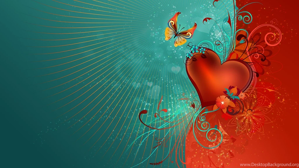 Butterfly With Heart Wallpaper Backgrounds