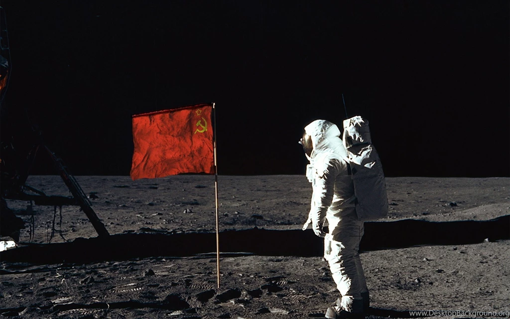 Moon First Man On The Moon Soviet Union Flag Cosmonaut HD Wallpapers