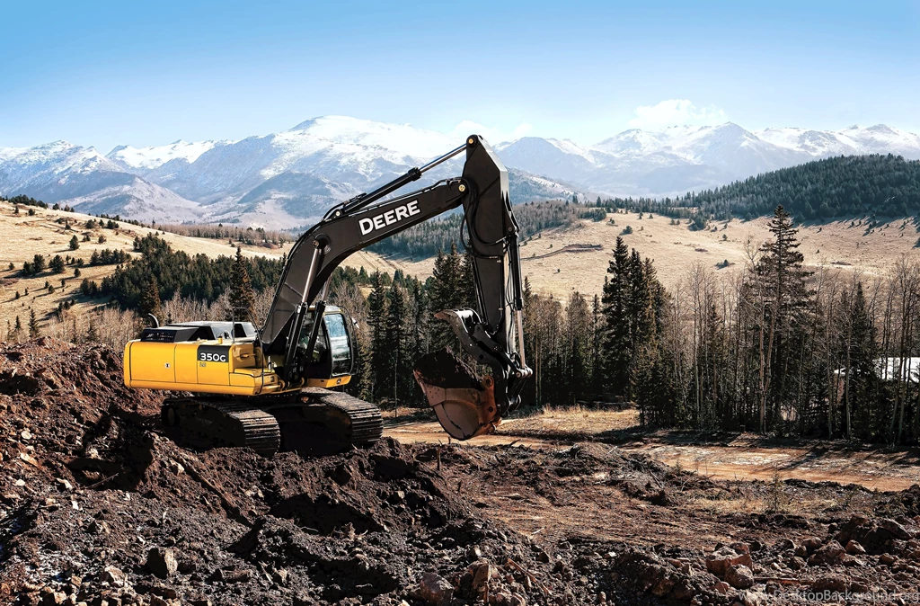 2 John Deere 350G Excavator HD Wallpapers