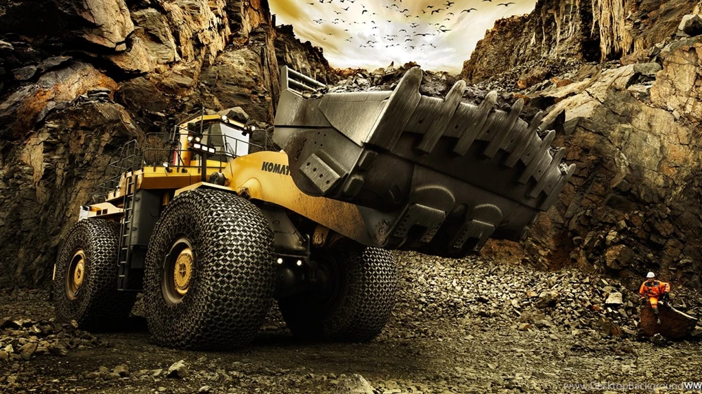 Download Trucks Komatsu Wallpapers 1366x768