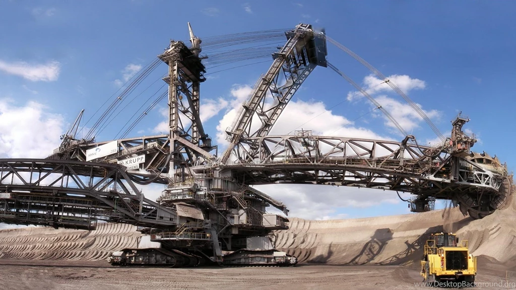 Mine Digger Excavator Industrial Plants Wallpapers