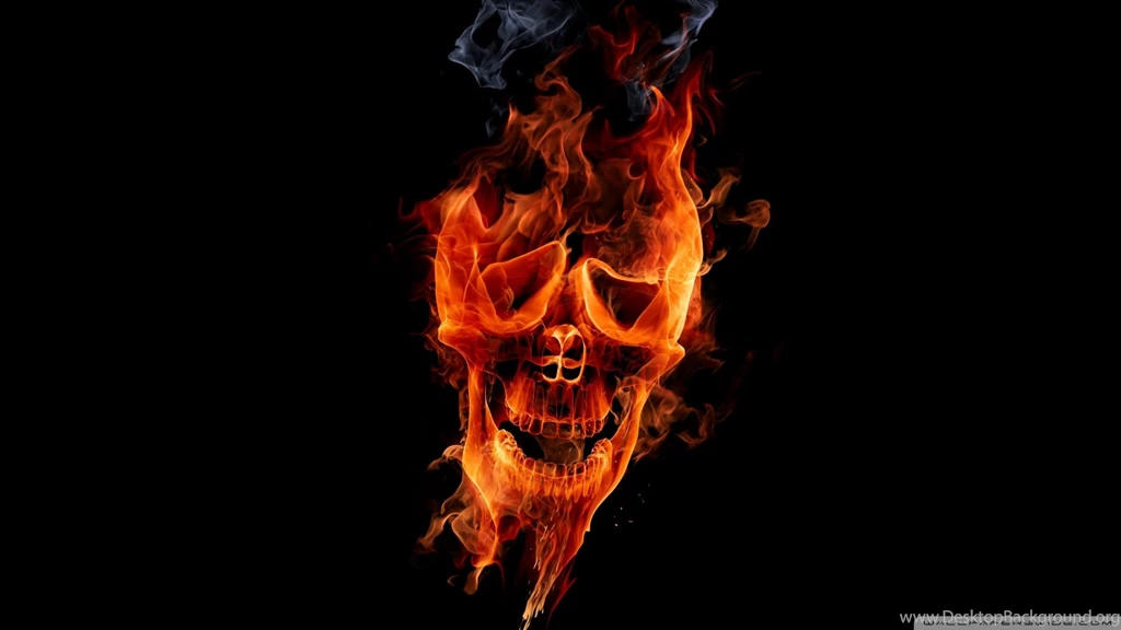 High Resolution Fire Flaming Skull Wallpapers Full Size ...