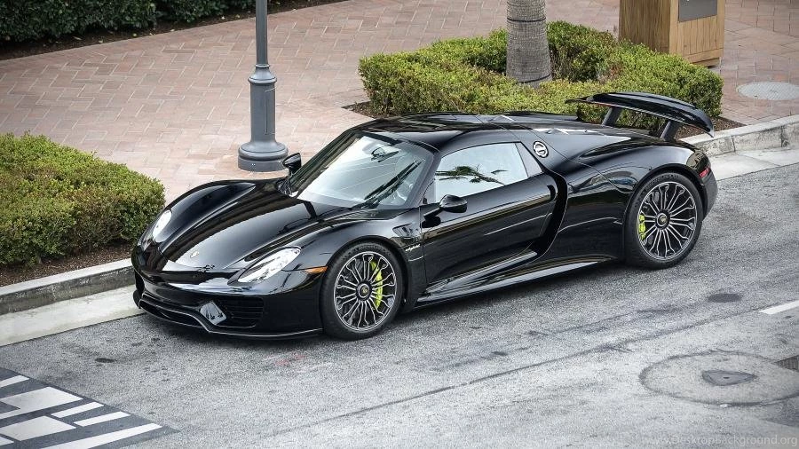 Black Porsche 918 Spyder Supercar 4K Wallpapers