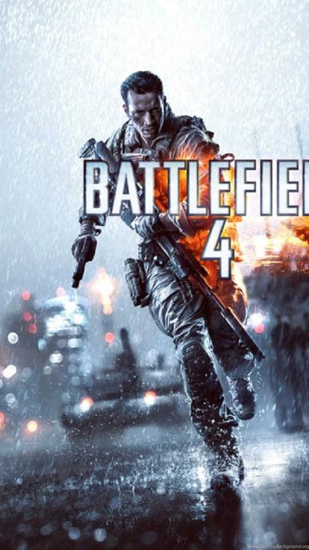 HD Backgrounds Battlefield 4 BF4 Game Logo Soldier Tanks Guns ...