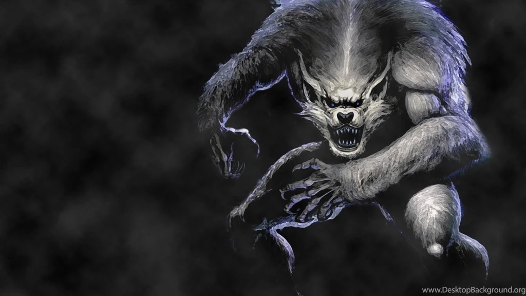 Download Wallpapers 1920x1080 Werewolf, Wolf, Jump, Fog Full HD ...