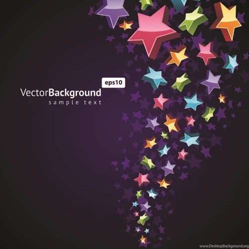 Colorful Stars With Backgrounds Vector Set 01 Vector Backgrounds ...
