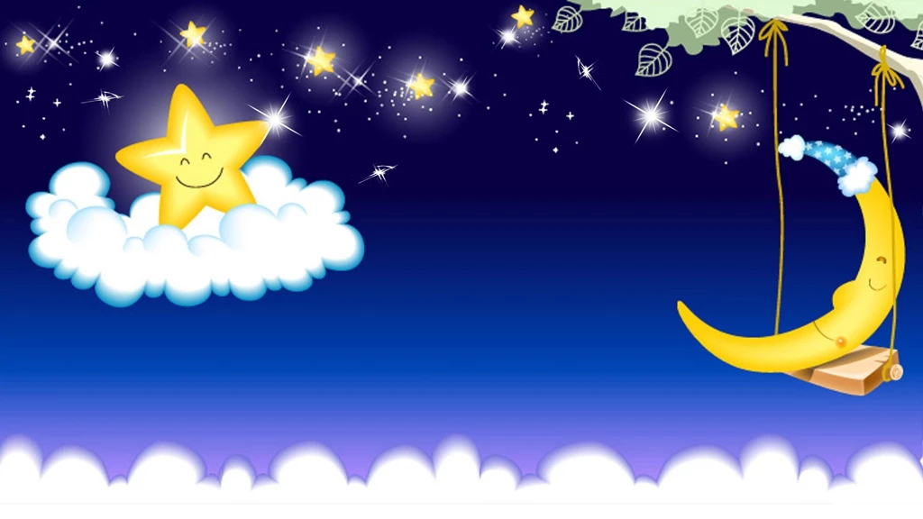 Wallpapers Couple Kiss Nature Swinging Moon Bright Cartoon ...
