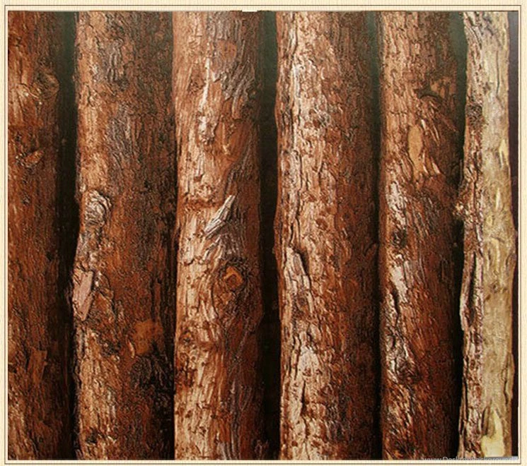 Wood Textured Vinyl 3D Wallpapers Forest Thick Embossed Tree Of ...