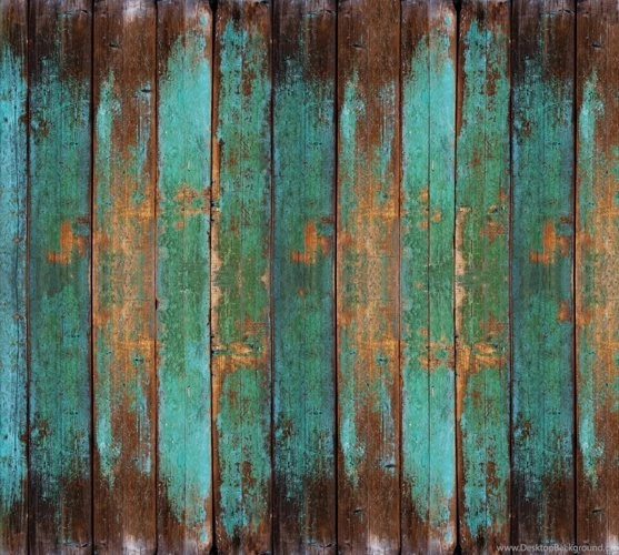 Turquoise Wood Mural Wallpapers