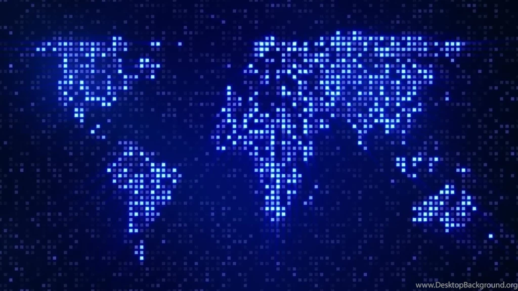 Digital Blue World Map Loop. Stock Footage YouTube