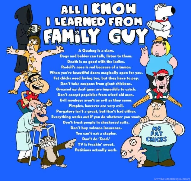 All I Learned From Family Guy Twitter Backgrounds, All I Learned ...