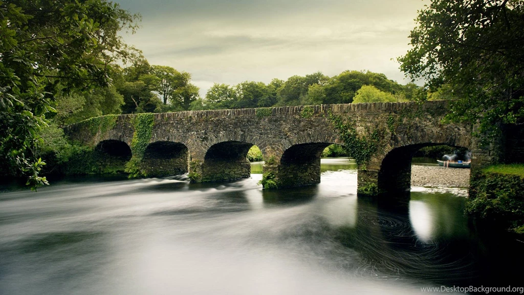 Stone Bridge Over The Gearhameen River   Ireland Wallpapers