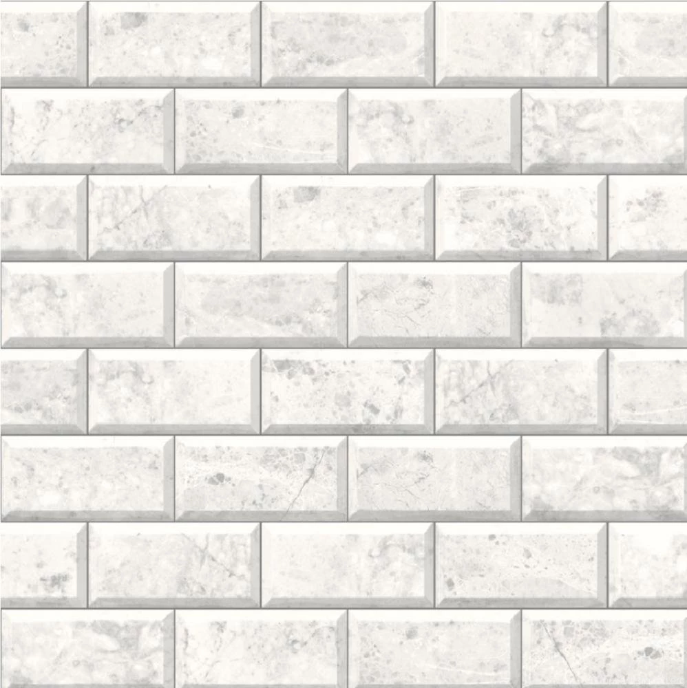 NEW MURIVA VIRTUAL REALITY MARBLE TILE BRICK EFFECT EMBOSSED VINYL ...