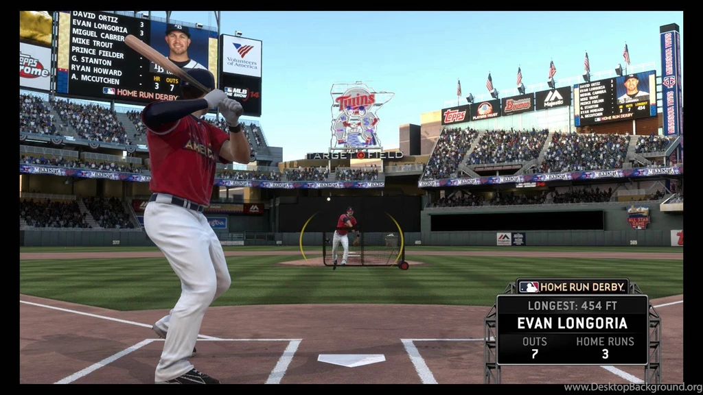 MLB 14 The Show Home Run Derby @ Target Field: Evan Longoria 454 ...