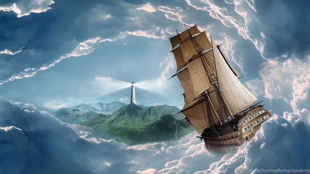 Ship Sailing In The Clouds HD Heavenly Wallpapers Free HD Wallpapers ...