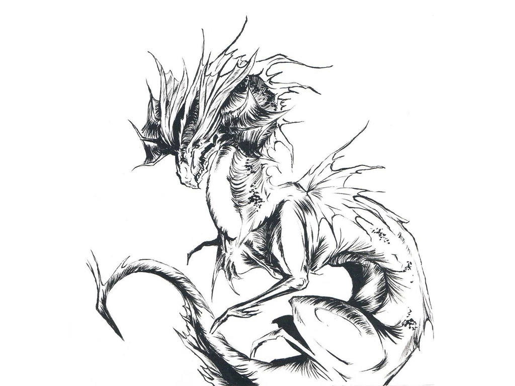 Evil Dragon Tattoo   Tatpik