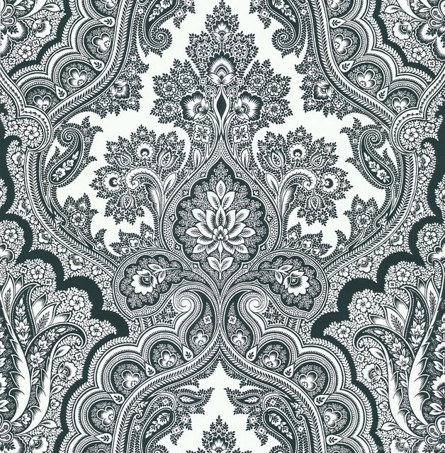 Isla White Paisley Wallpaper, Bolt   Wallpapers   By Brewster Home ...