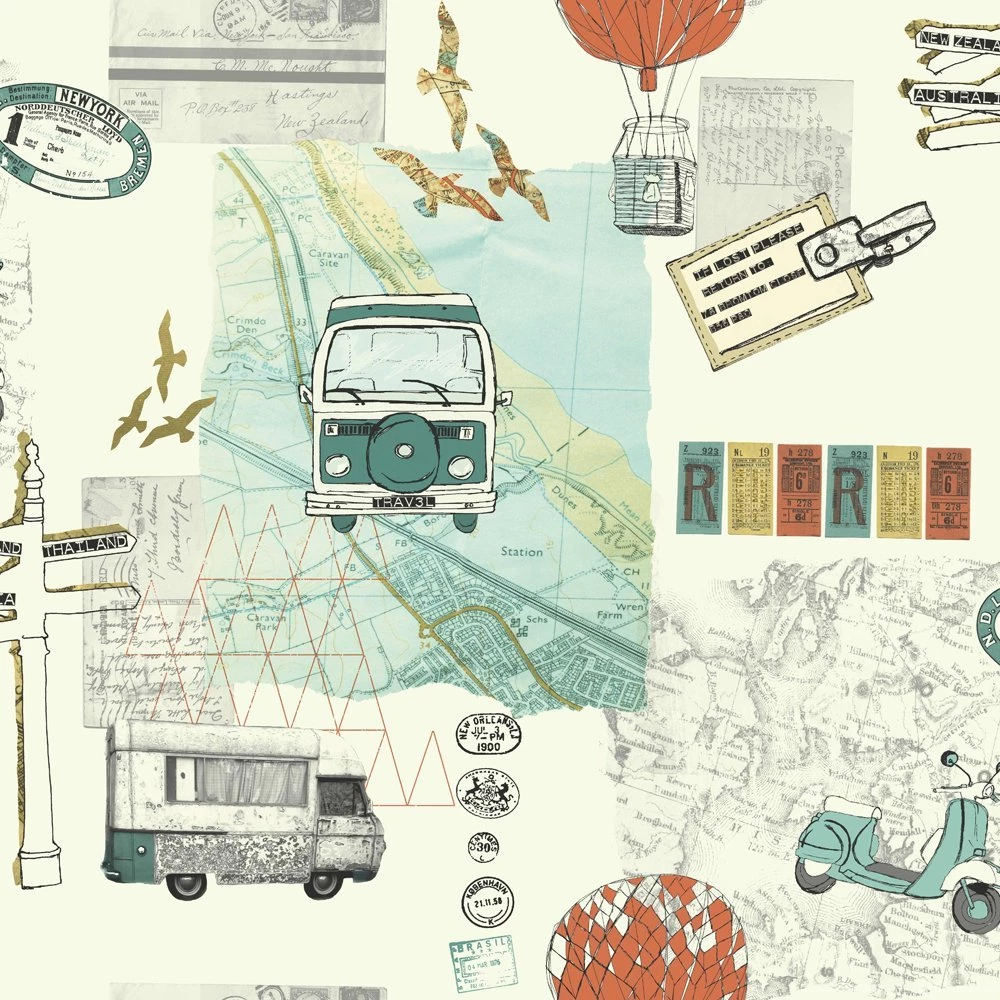 Arthouse Backpacker Travel Motif Map Postcard Camper Wallpapers 889701