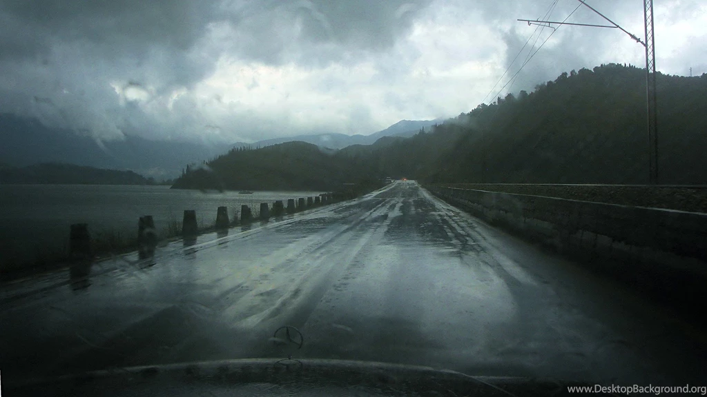 Wallpapers Summer Rain Heavy Storm Dark Clouds Overhead Wet From ...