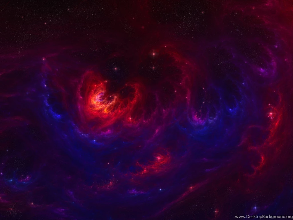 Full HD Wallpapers + Space, Nebulae, Stars, Blue, Red