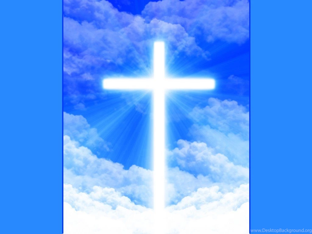 Christian Cross With Clouds