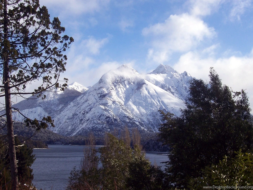Download 1920x1080 Lake In Snowy Mountains Wallpapers