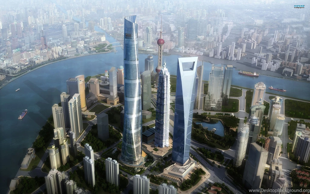 Shanghai Future Skyline Wallpaper.