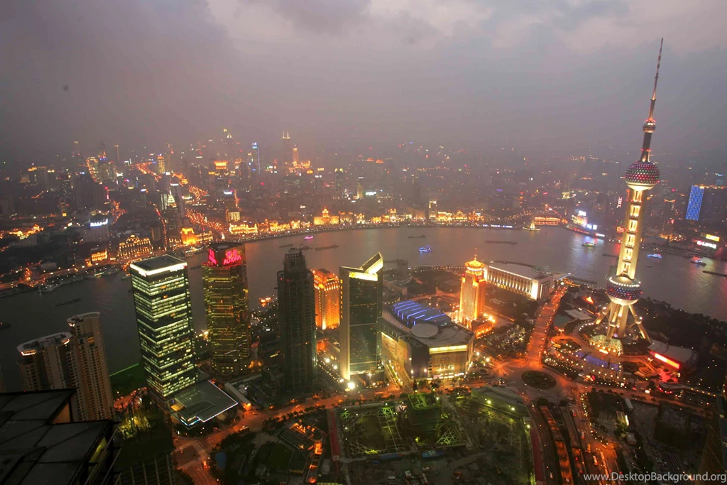 Shanghai Sunset Skyline Wallpapers
