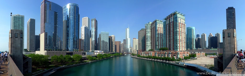 Chicago River Panorama HD Desktop Wallpapers : High Definition ...