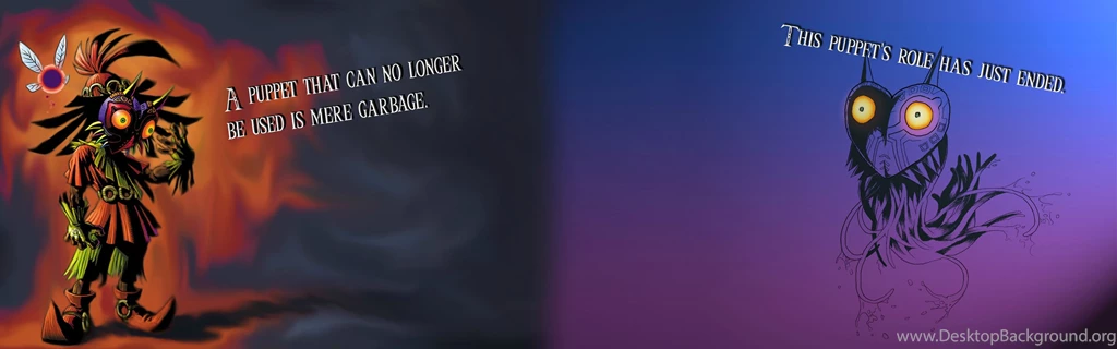 Majora's Mask DMW (Dual Monitor Wallpaper) (3360x1050)   Imgur