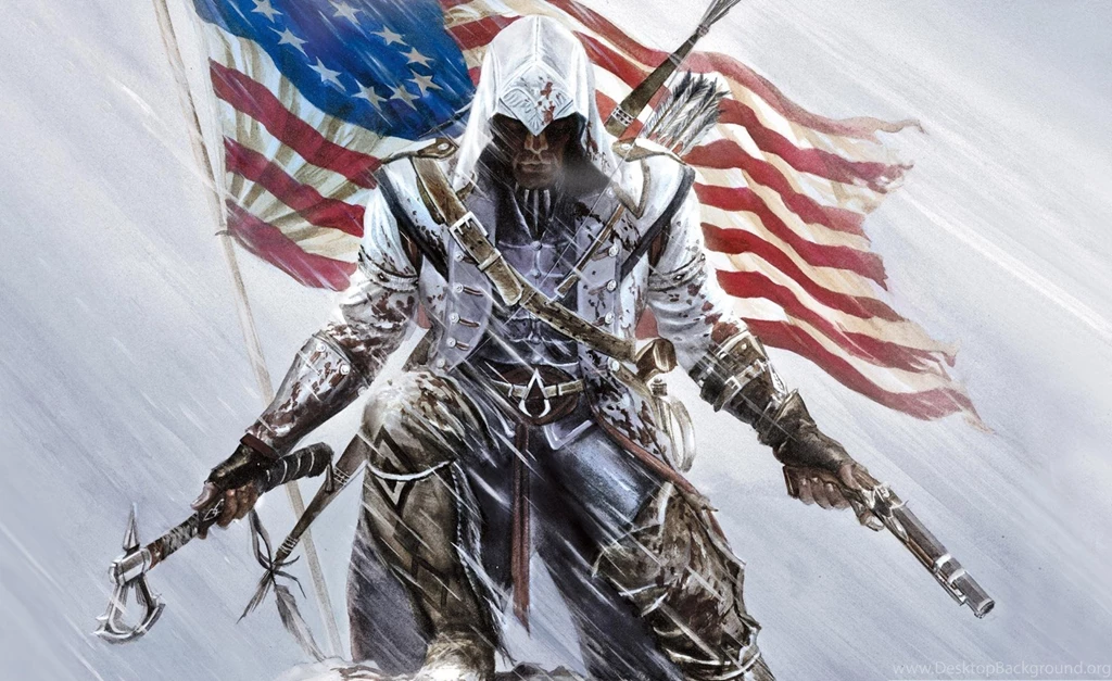 3d American Flag On The Ice Wallpapers