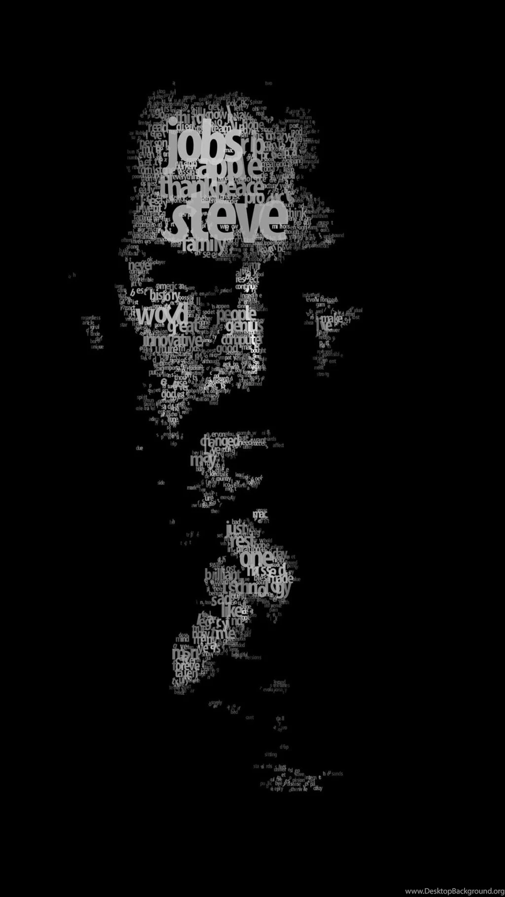 Download Typeface Portrait Of Steve Jobs HD Wallpapers For Nexus 5X ...