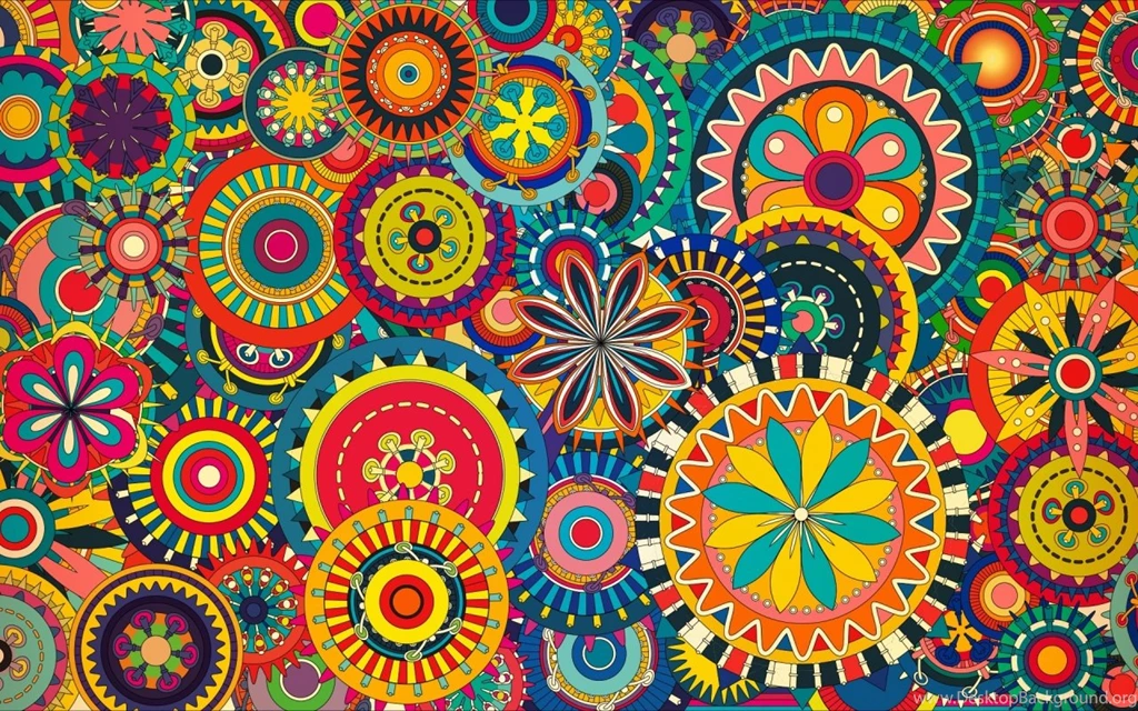 1280x800 Multicolored Floral Shapes Desktop PC And Mac Wallpapers