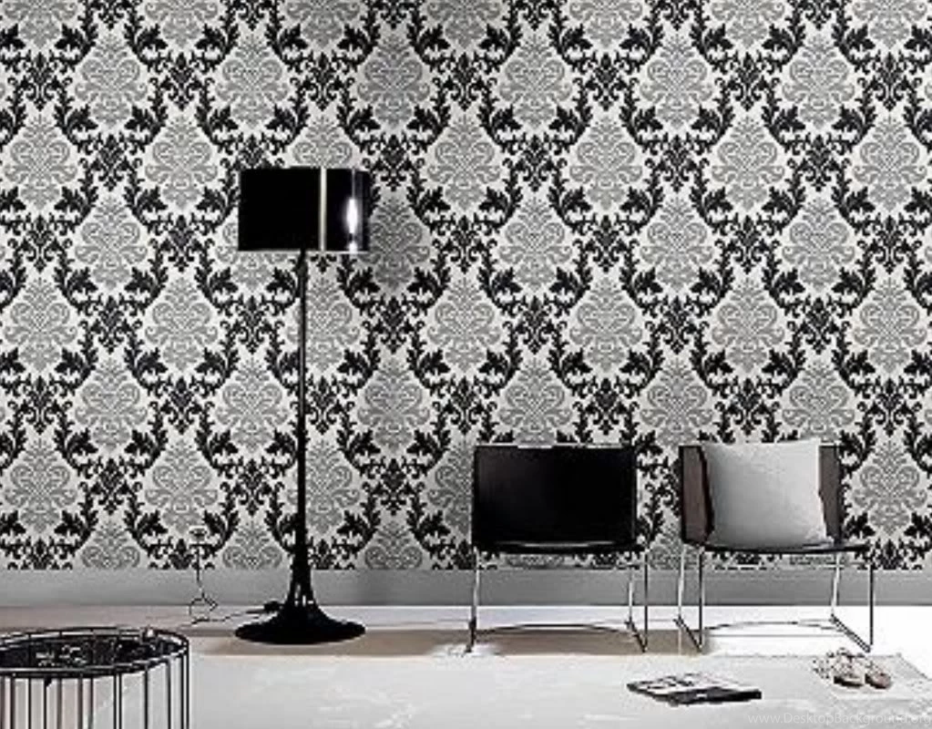 White And Black Damask Wallpapers   Wallpapers Zone