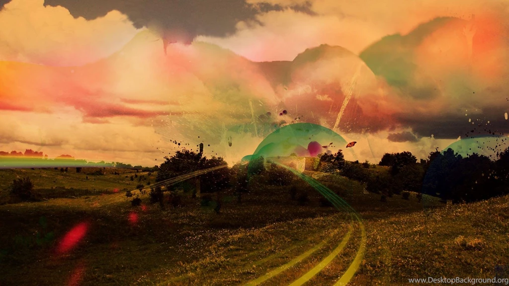 Digital Grassland And Dazzle Light Scenic Backgrounds Widescreen ...