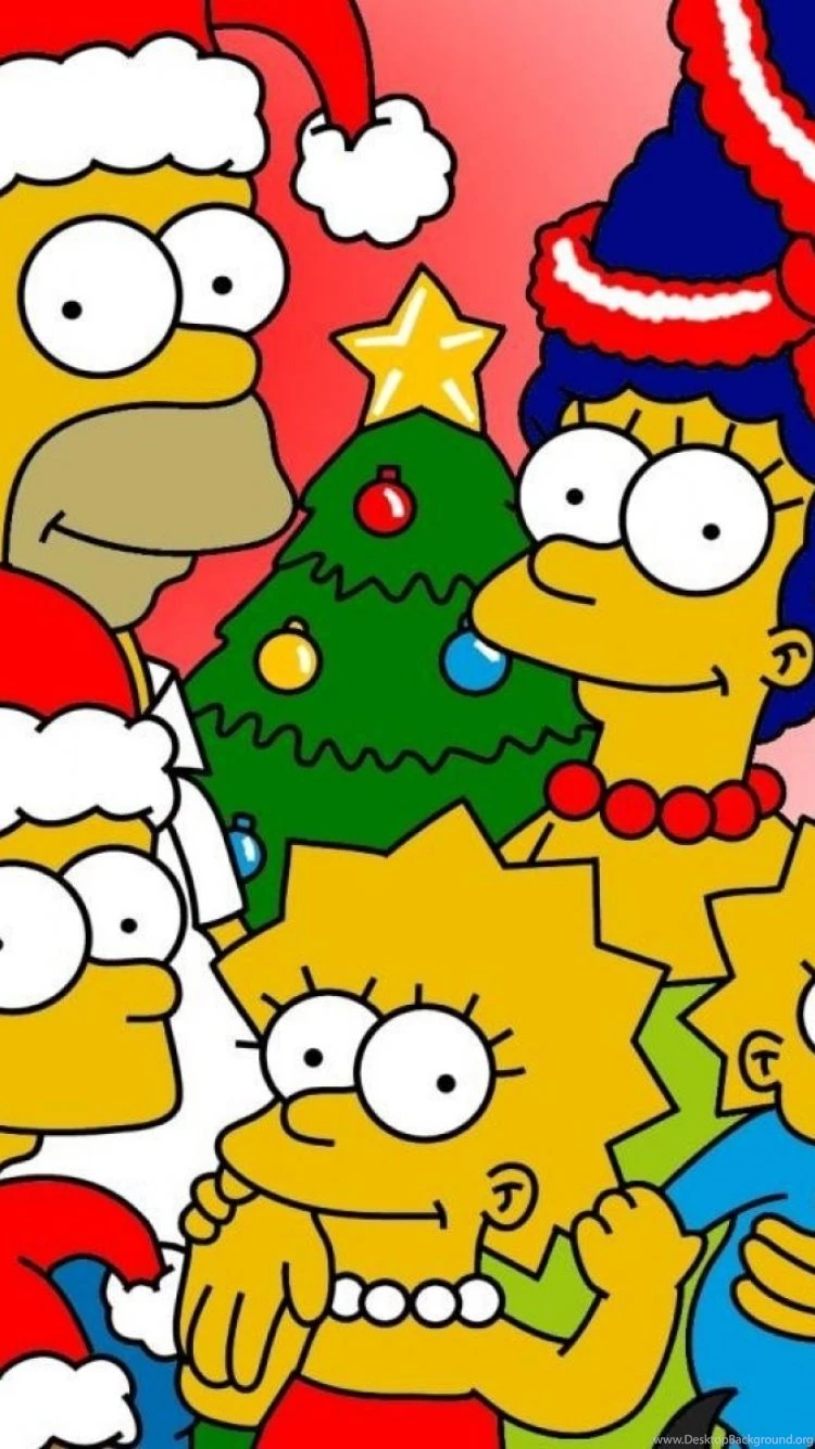 Wallpaper: Simpsons, New Year, Christmas, Cartoon, Characters ...