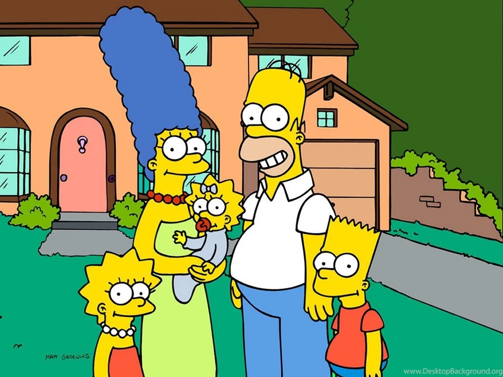 The Simpsons Family Characters   Wallpaper.