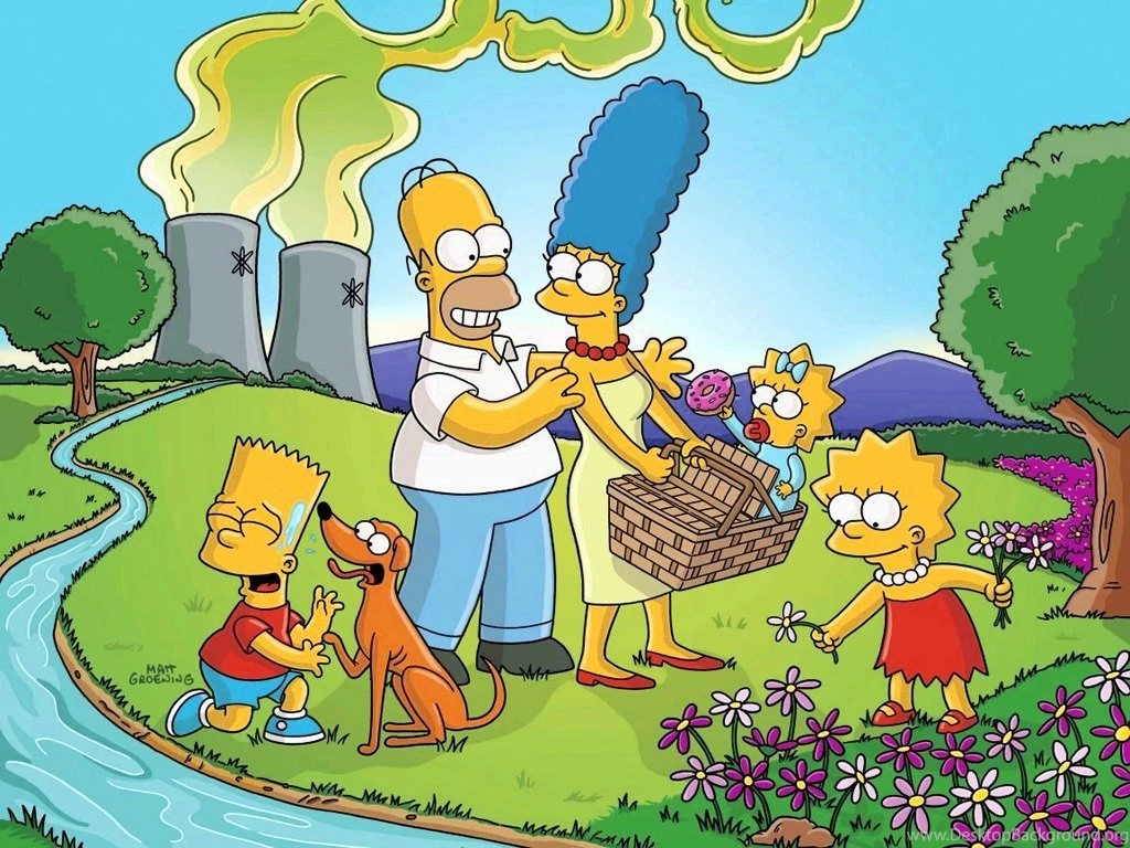 The Simpsons Picnic Wallpapers 1024x768