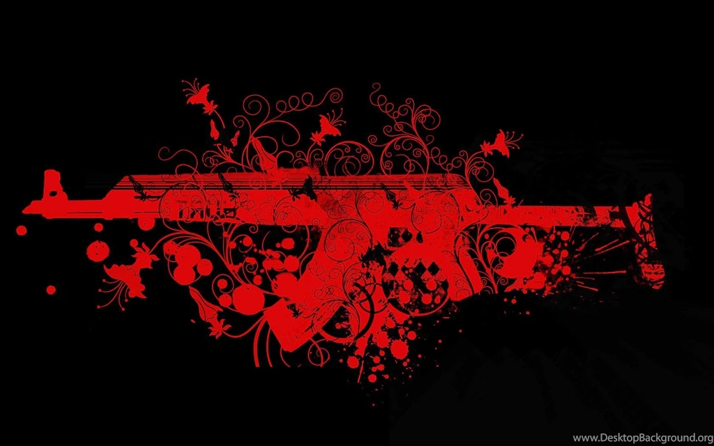 Wallpaperspoints: Vector Of Bloody Rifle Designs