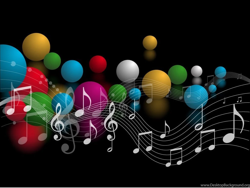 Colorfull Ball And Music Notes Wallpapers Art   (