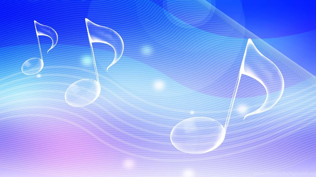 Music Notes, Blue, Waves   HD Wallpapers