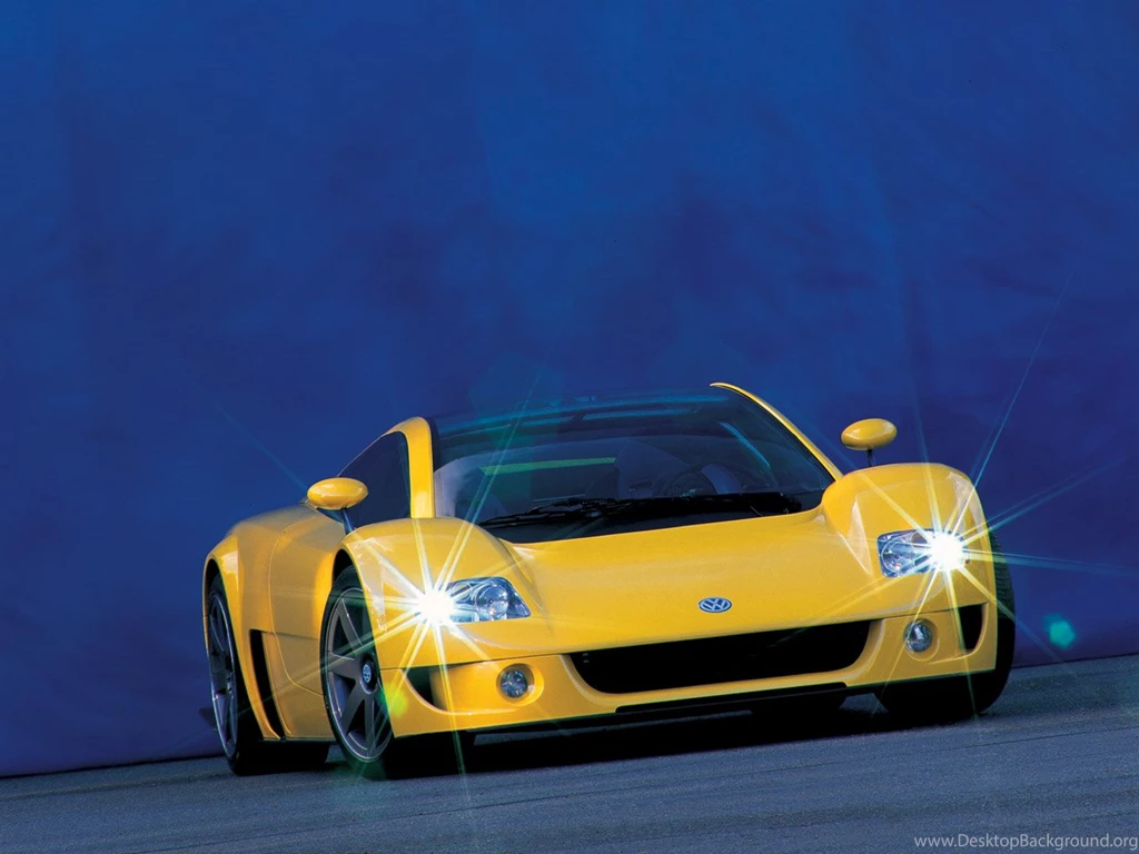 VW W12 Yellow Front Blue Background 1280x960