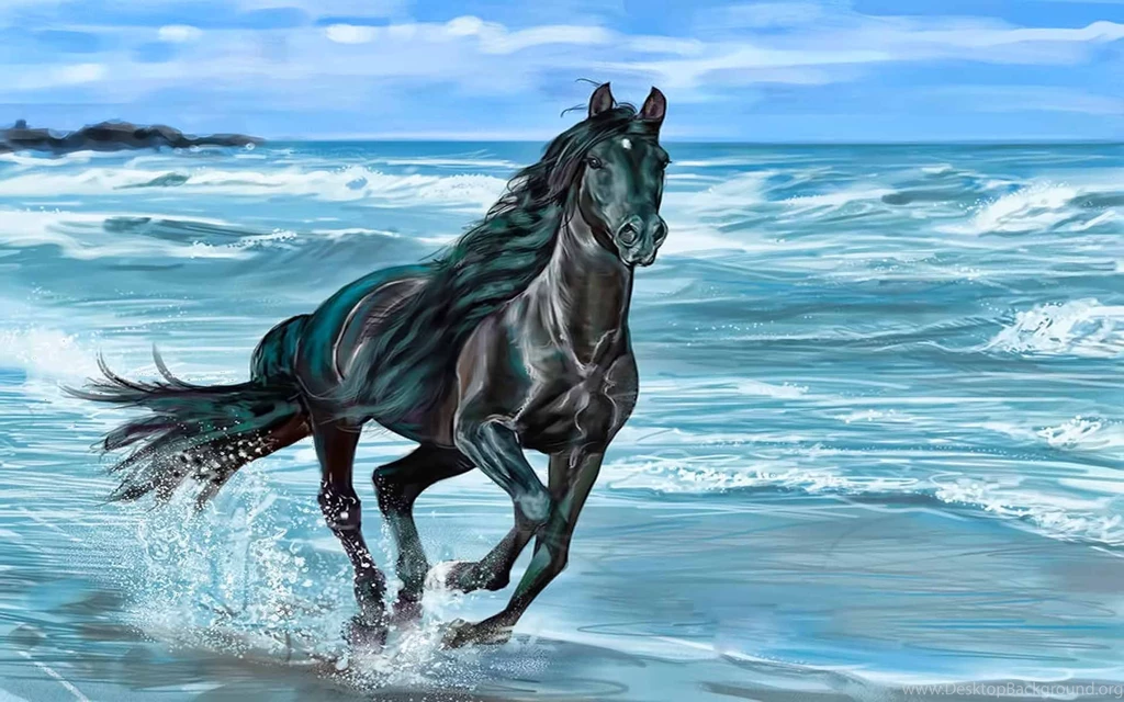 Horses Running Horse Beauty Animals Wave Sea Nature Beach Free ...