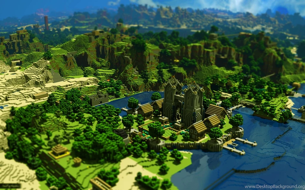 Download Minecraft Tilt Shift Wallpapers 1920x1200